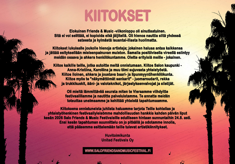 Kiitokset!